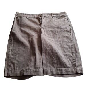 St. Johns BayFlat Front Shorts Women's Size 12 Khaki